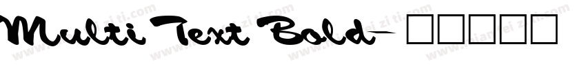 Multi Text Bold字体转换